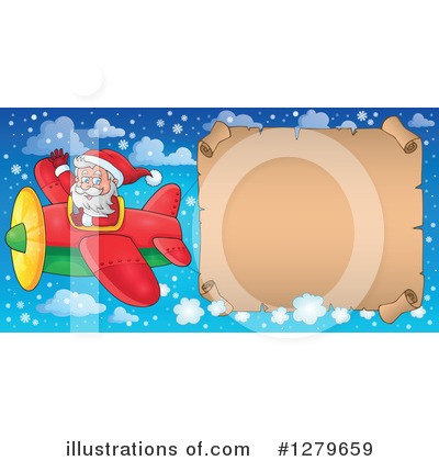 Royalty-Free (RF) Santa Clipart Illustration by visekart - Stock Sample #1279659