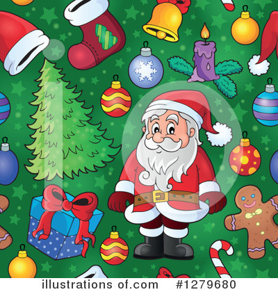Royalty-Free (RF) Santa Clipart Illustration by visekart - Stock Sample #1279680