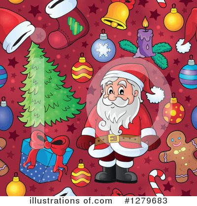 Royalty-Free (RF) Santa Clipart Illustration by visekart - Stock Sample #1279683