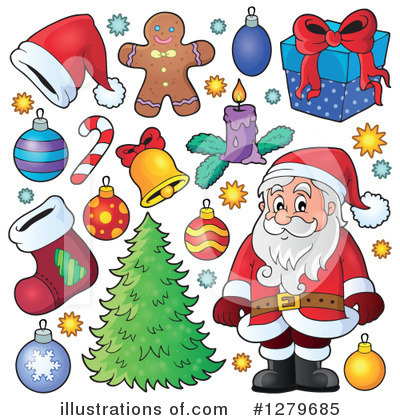 Royalty-Free (RF) Santa Clipart Illustration by visekart - Stock Sample #1279685