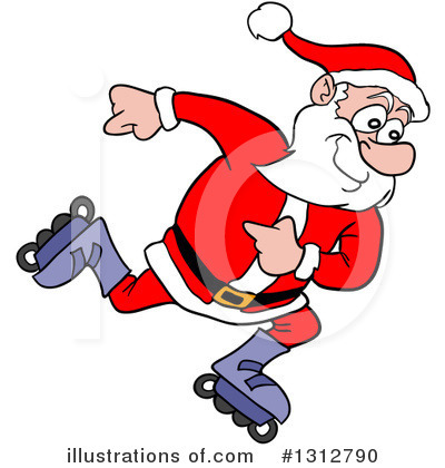 Royalty-Free (RF) Santa Clipart Illustration by LaffToon - Stock Sample #1312790