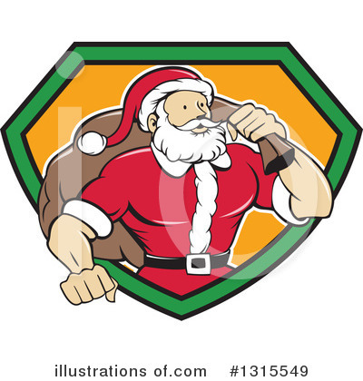 Royalty-Free (RF) Santa Clipart Illustration by patrimonio - Stock Sample #1315549