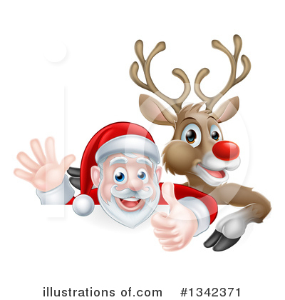 Royalty-Free (RF) Santa Clipart Illustration by AtStockIllustration - Stock Sample #1342371