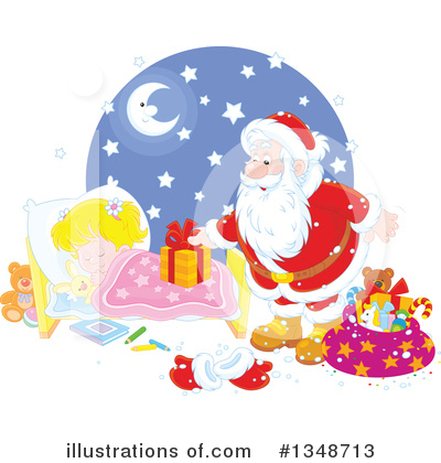 Royalty-Free (RF) Santa Clipart Illustration by Alex Bannykh - Stock Sample #1348713