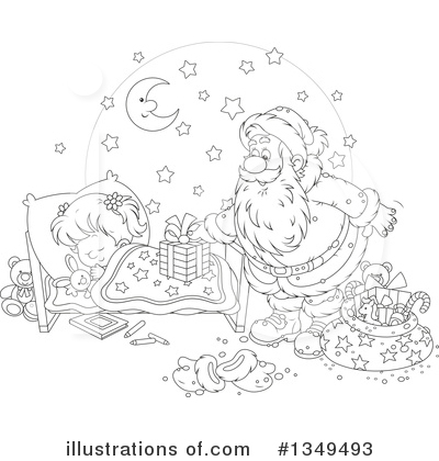 Royalty-Free (RF) Santa Clipart Illustration by Alex Bannykh - Stock Sample #1349493