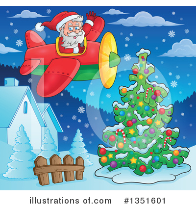 Royalty-Free (RF) Santa Clipart Illustration by visekart - Stock Sample #1351601