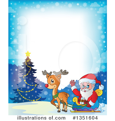 Royalty-Free (RF) Santa Clipart Illustration by visekart - Stock Sample #1351604
