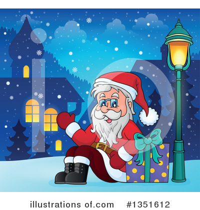 Royalty-Free (RF) Santa Clipart Illustration by visekart - Stock Sample #1351612
