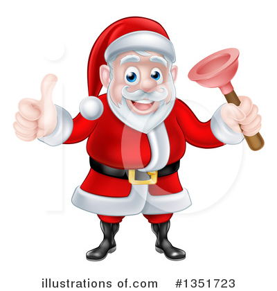 Royalty-Free (RF) Santa Clipart Illustration by AtStockIllustration - Stock Sample #1351723