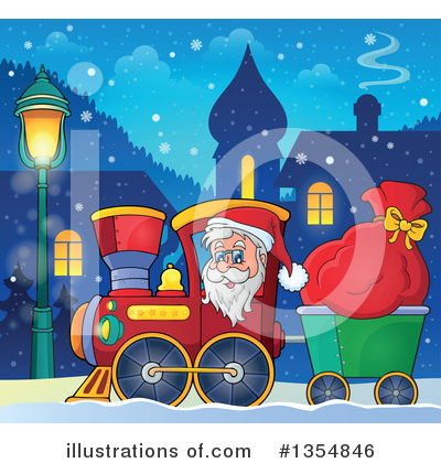 Royalty-Free (RF) Santa Clipart Illustration by visekart - Stock Sample #1354846