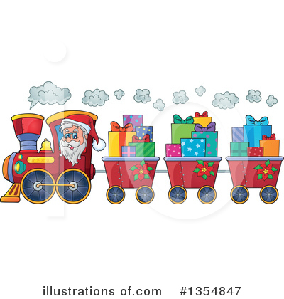 Royalty-Free (RF) Santa Clipart Illustration by visekart - Stock Sample #1354847
