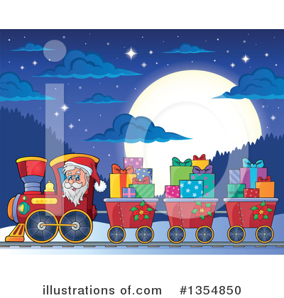 Royalty-Free (RF) Santa Clipart Illustration by visekart - Stock Sample #1354850