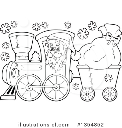 Royalty-Free (RF) Santa Clipart Illustration by visekart - Stock Sample #1354852