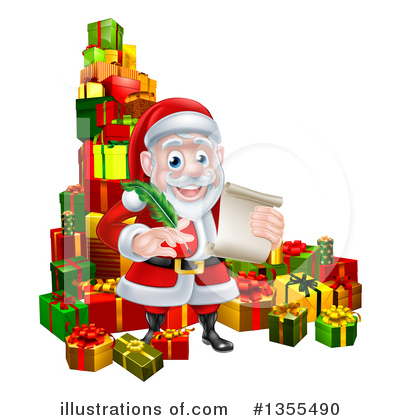 Royalty-Free (RF) Santa Clipart Illustration by AtStockIllustration - Stock Sample #1355490
