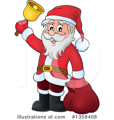Royalty-Free (RF) Santa Clipart Illustration by visekart - Stock Sample #1358408