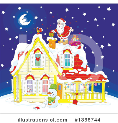 Christmas House Clipart #1366744 by Alex Bannykh