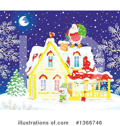 Royalty-Free (RF) Santa Clipart Illustration by Alex Bannykh - Stock Sample #1366746