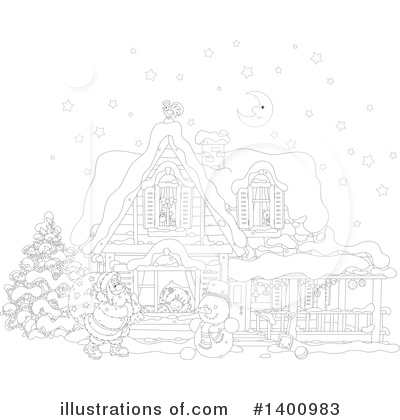Christmas House Clipart #1400983 by Alex Bannykh
