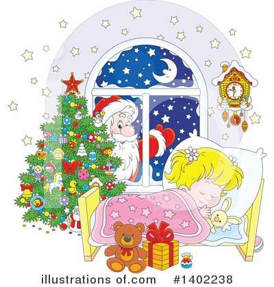 Royalty-Free (RF) Santa Clipart Illustration by Alex Bannykh - Stock Sample #1402238