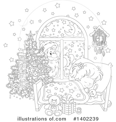 Royalty-Free (RF) Santa Clipart Illustration by Alex Bannykh - Stock Sample #1402239