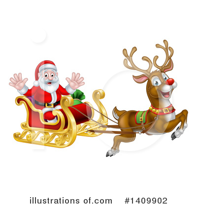 Royalty-Free (RF) Santa Clipart Illustration by AtStockIllustration - Stock Sample #1409902
