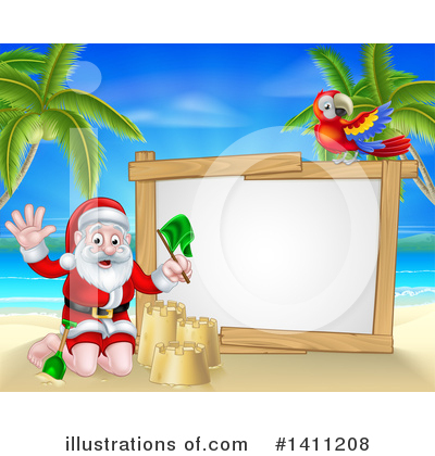 Royalty-Free (RF) Santa Clipart Illustration by AtStockIllustration - Stock Sample #1411208