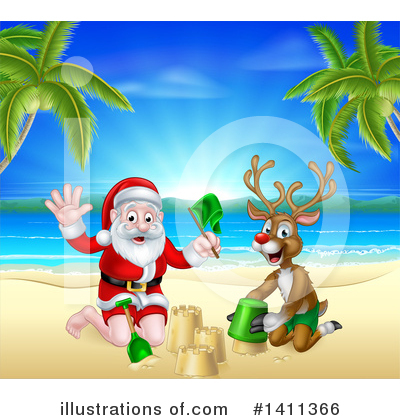 Royalty-Free (RF) Santa Clipart Illustration by AtStockIllustration - Stock Sample #1411366