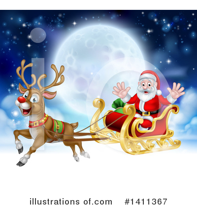 Royalty-Free (RF) Santa Clipart Illustration by AtStockIllustration - Stock Sample #1411367