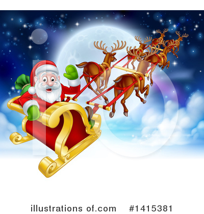 Royalty-Free (RF) Santa Clipart Illustration by AtStockIllustration - Stock Sample #1415381