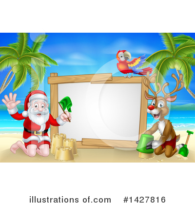 Tropical Beach Clipart #1427816 by AtStockIllustration