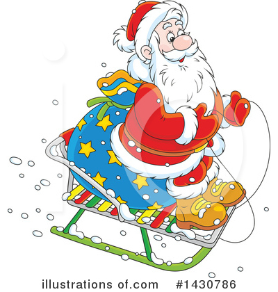 Royalty-Free (RF) Santa Clipart Illustration by Alex Bannykh - Stock Sample #1430786