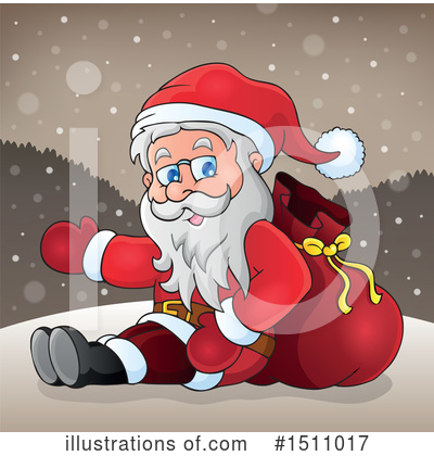 Royalty-Free (RF) Santa Clipart Illustration by visekart - Stock Sample #1511017