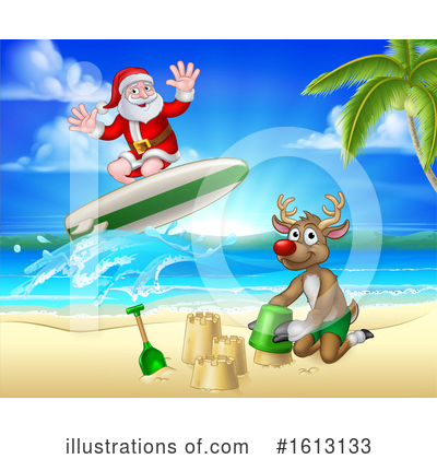 Surfing Clipart #1613133 by AtStockIllustration