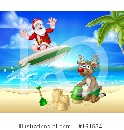 Surfing Clipart #1615341 by AtStockIllustration