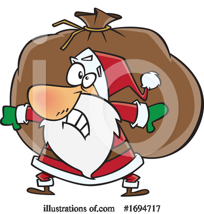 Santas Sack Clipart #1694717 by toonaday