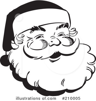 Royalty-Free (RF) Santa Clipart Illustration by BestVector - Stock Sample #210005
