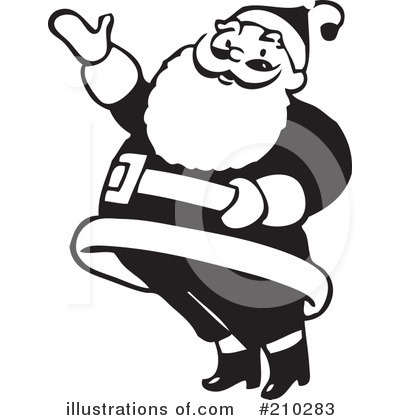 Royalty-Free (RF) Santa Clipart Illustration by BestVector - Stock Sample #210283