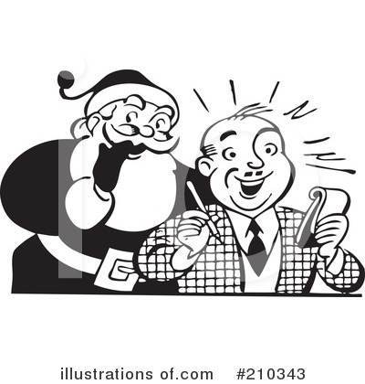 Royalty-Free (RF) Santa Clipart Illustration by BestVector - Stock Sample #210343
