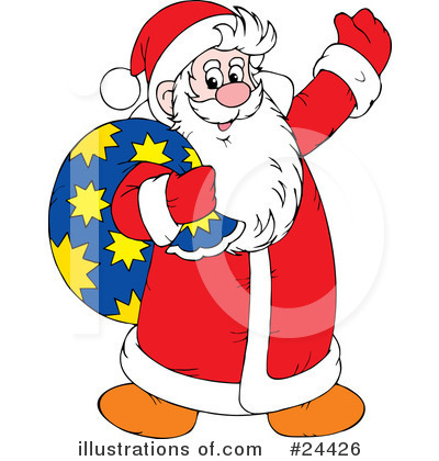 Royalty-Free (RF) Santa Clipart Illustration by Alex Bannykh - Stock Sample #24426