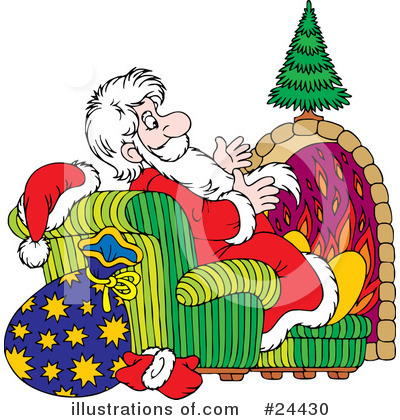 Royalty-Free (RF) Santa Clipart Illustration by Alex Bannykh - Stock Sample #24430