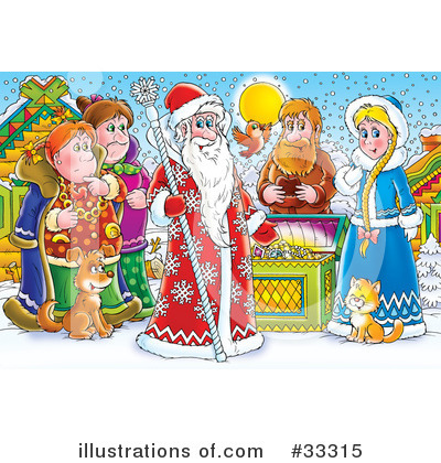 Royalty-Free (RF) Santa Clipart Illustration by Alex Bannykh - Stock Sample #33315