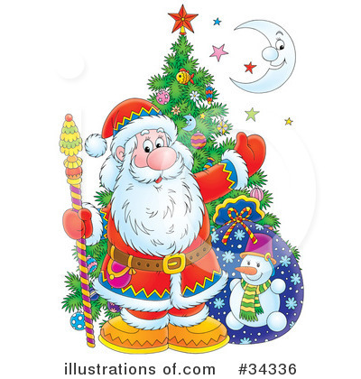 Royalty-Free (RF) Santa Clipart Illustration by Alex Bannykh - Stock Sample #34336
