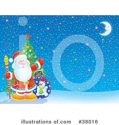 Royalty-Free (RF) Santa Clipart Illustration by Alex Bannykh - Stock Sample #38016