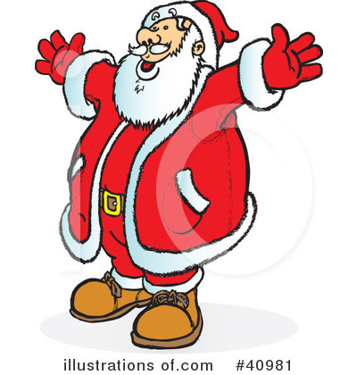 Royalty-Free (RF) Santa Clipart Illustration by Snowy - Stock Sample #40981