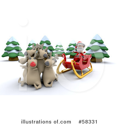 Royalty-Free (RF) Santa Clipart Illustration by KJ Pargeter - Stock Sample #58331