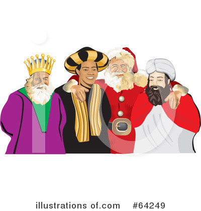 Royalty-Free (RF) Santa Clipart Illustration by David Rey - Stock Sample #64249
