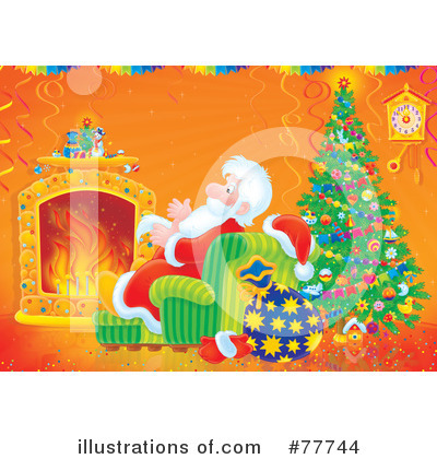 Royalty-Free (RF) Santa Clipart Illustration by Alex Bannykh - Stock Sample #77744
