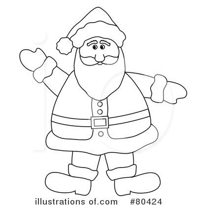 Royalty-Free (RF) Santa Clipart Illustration by Pams Clipart - Stock Sample #80424