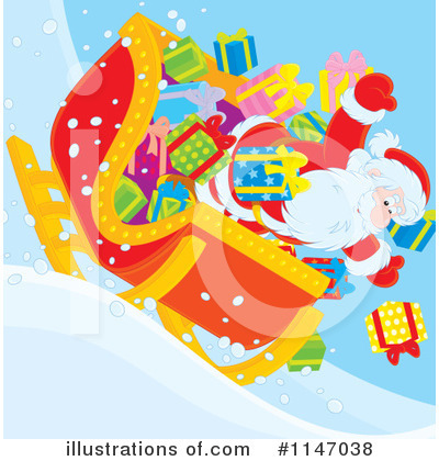 Royalty-Free (RF) Santas Sleigh Clipart Illustration by Alex Bannykh - Stock Sample #1147038