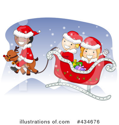 Royalty-Free (RF) Santas Sleigh Clipart Illustration by BNP Design Studio - Stock Sample #434676